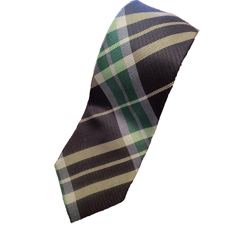 Tommy Hilfiger Neck Tie Classic Preppy Red Blue Green Tartan Plaid Silk 58"
